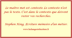 écriture mémoire d'un métier, S.KING4