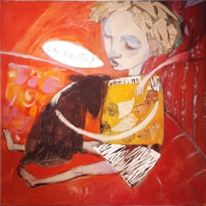 écrire avec une oeuvre d'art Can he stay? 